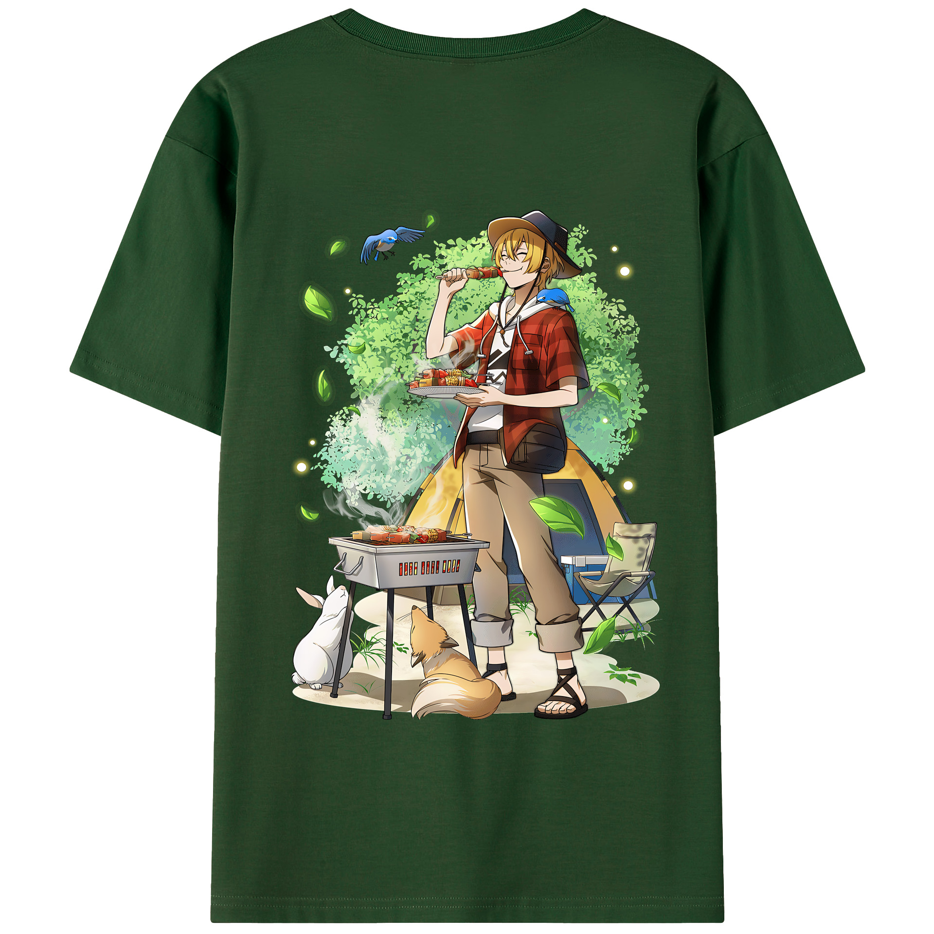 （画像用） 文豪ストレイドッグス Bungo Stray Dogs 綿100％半袖Tシャツ（背面プリント）